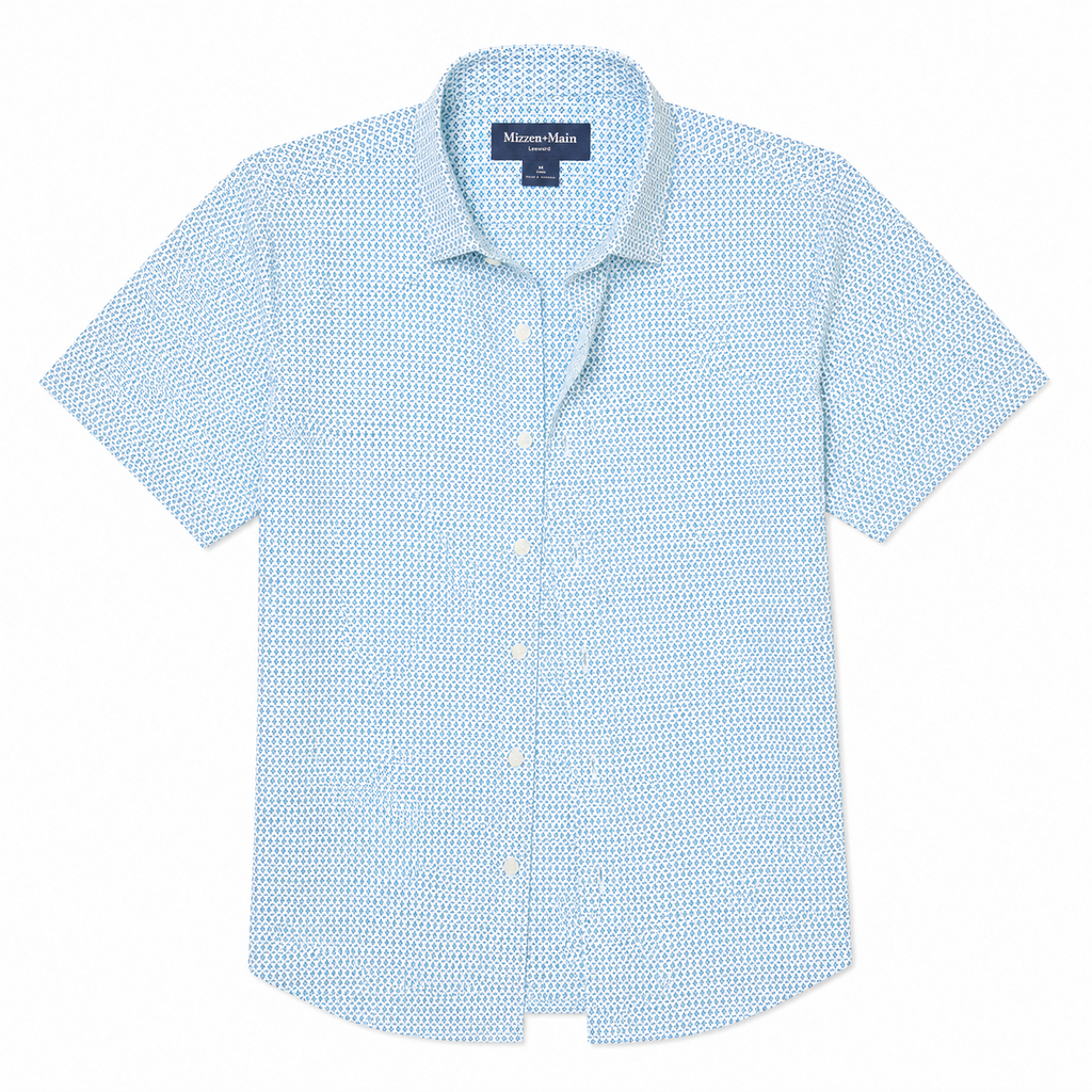 Leeward Short Sleeve - Skyline Blue Multi Diamond