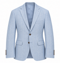 Light Blue Pinstripe Linen Suit