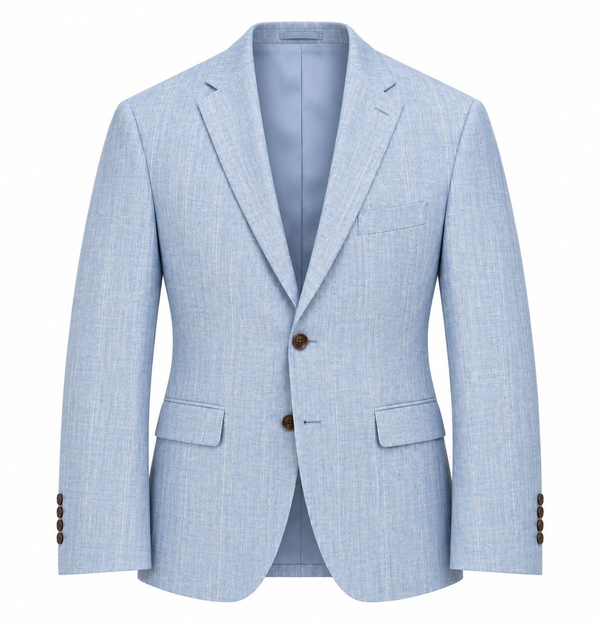 Light Blue Pinstripe Linen Suit