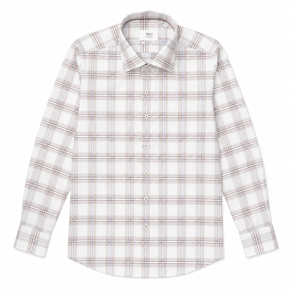 Premium Plaid Twill - Light Brown