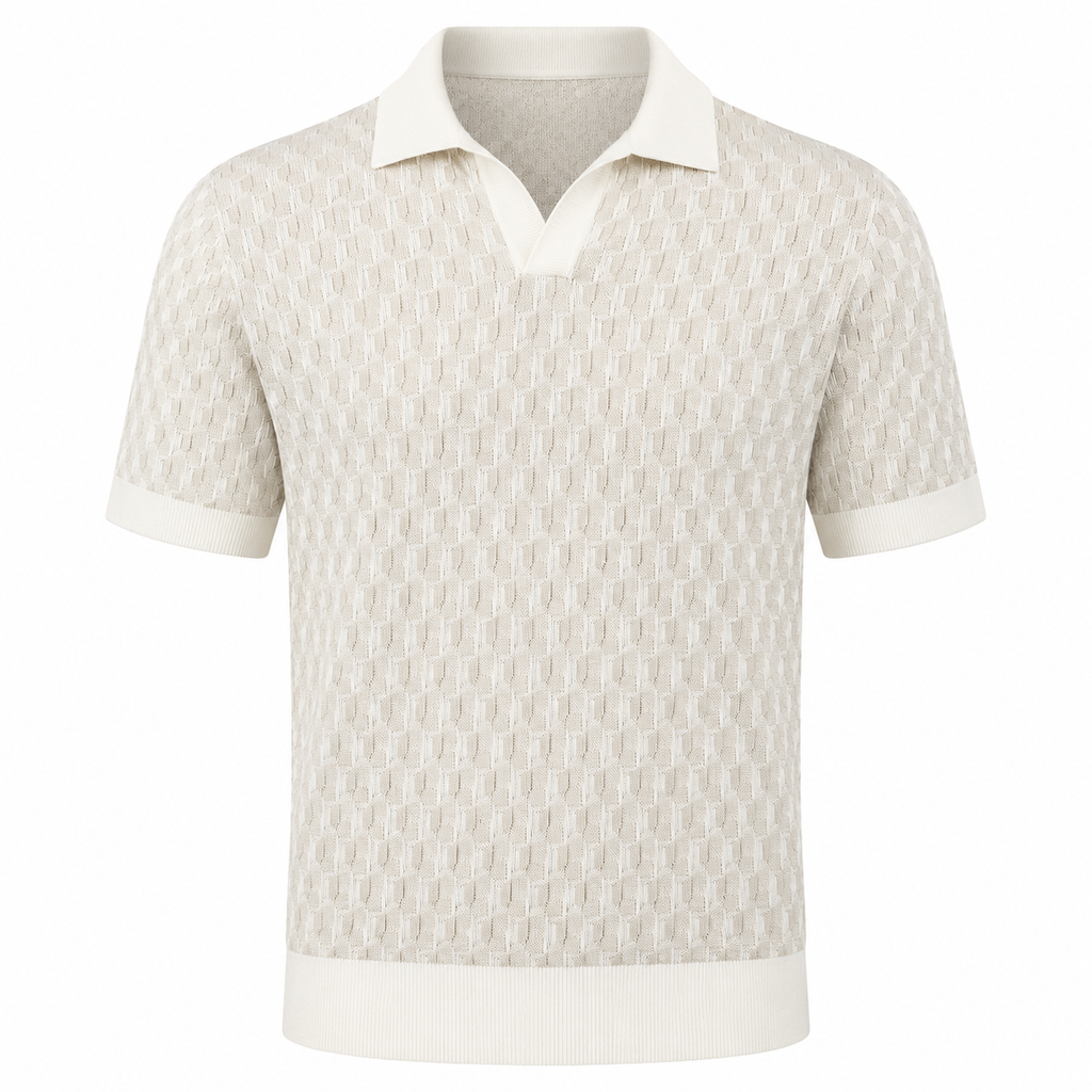 Galdfield Knit Polo - Cream
