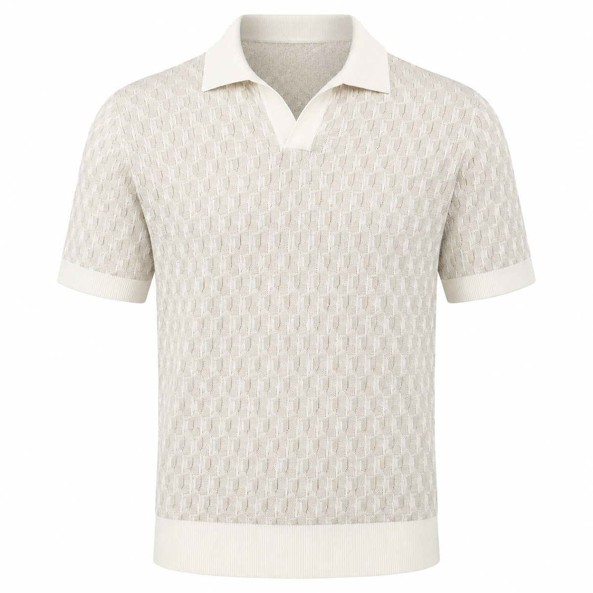 Galdfield Knit Polo - Cream