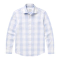 Cotton Check Kent Collar - Light Blue